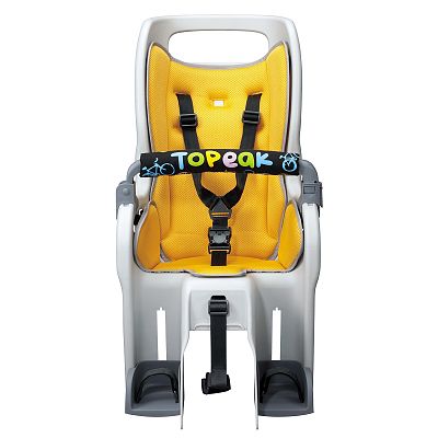 Превью  Велокресло детское TOPEAK BabySeat II Серый/Желтый на багажник 22 кг (с багажником 26" ) (TCS2205)